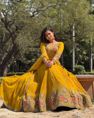 Beautiful Festival Special Georgette Thread With Sequence Work Lehenga Choli