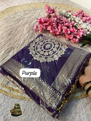 Beautiful Dola Viscose Weaving Rich Look Saree