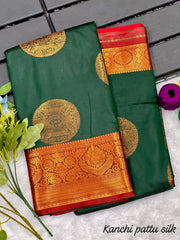 South Indian Special Kanchi Pattu Silk Saree With Rich Pallu