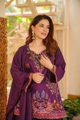 Designer Rayon Thread Work Farshi Palazzo Set
