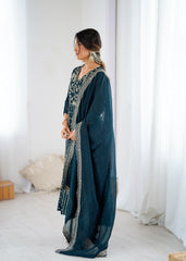 Festive Special Crunchy Silk Embroidery Sequence Work Anarkali Gown
