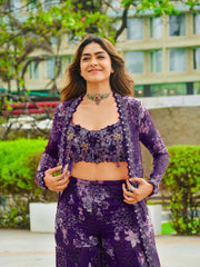 Designer Elegant Tibby Silk Ethnic Wear Sharara Set