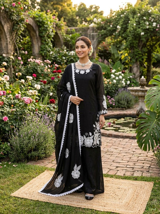 Beautiful Fendy Silk Thread With Sequence Work Suit