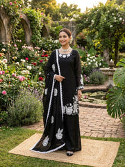 Beautiful Fendy Silk Thread With Sequence Work Suit