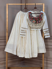 Navratri Spcial Roman Silk With Attractive Gota-Patti Work Lehenga With stitched Blouse