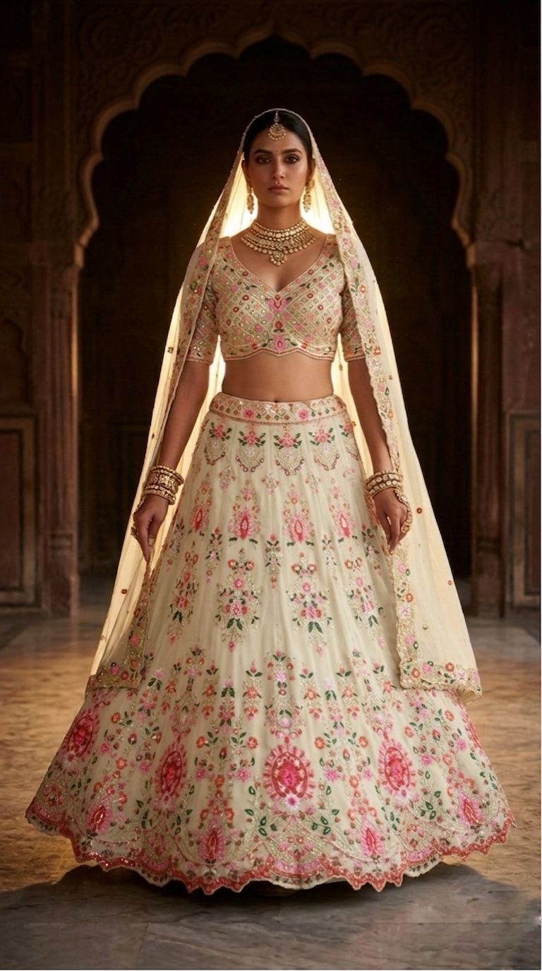 Beautiful Georgette Embroidery Sequence Cut Work Lehenga Choli