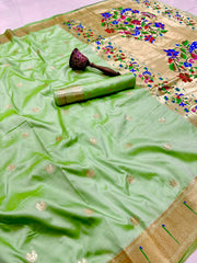 Beautiful Pure Soft Kanchivaram Paithani Silk Saree