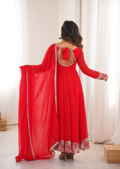 Festival Special Georgette Designer Embroidery Sequence Work Gown