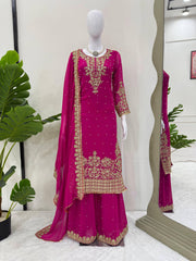 Festive Special Georgette Coding With Sequence Work Sharara Suit