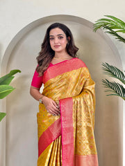Trending Pure Tissue Silk With Zari Weaving Saree