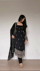 Festive Special Georgette Embroidery Work Suit