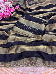 Beautiful Space Soft Silk Jarkhan Work Saree