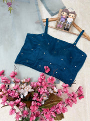 Beautiful Floral Embroiderd  Sequence Organza Work Co Set