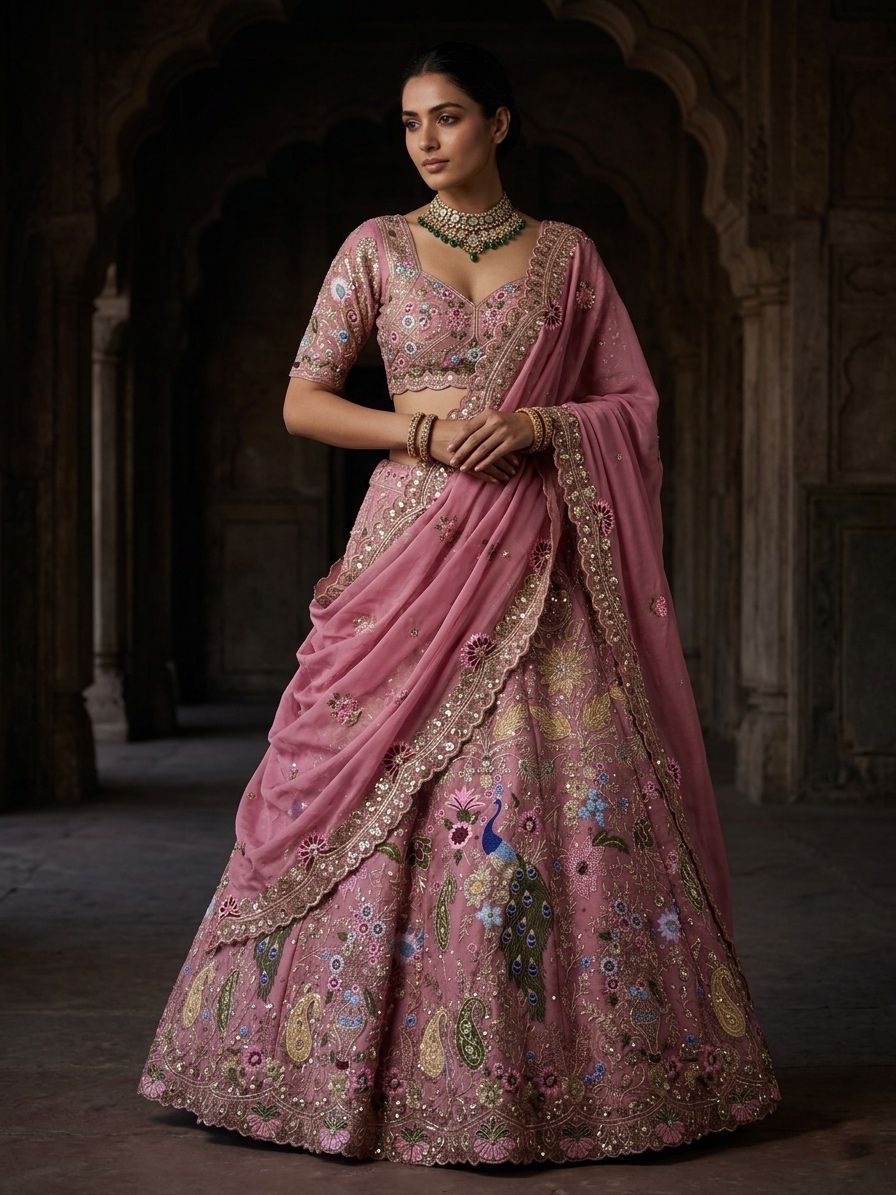 Festival Perfect Georgette Embroidery Sequence Work Lehenga Choli
