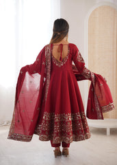Elegant Embroidered Sequence Designer Anarkali Gown