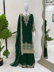 Festive Special Georgette Coding With Sequence Work Sharara Suit