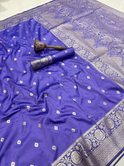 Beautiful Banarasi Silk Gold Zari Weaving Saree