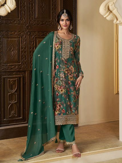 Beautiful Pure Chinon Silk Digital Printed Salwar Suit