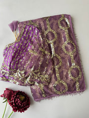 Bollywood Blockbuster Sequence Designer Sequins Embroidery Work Saree