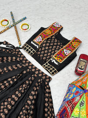 Navratri Special Cotton Ajarkh Printed Lehenga Choli