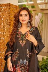 Designer Rayon Thread Work Farshi Palazzo Set