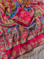 Beautiful Soft Chinon Digital Printed Saree