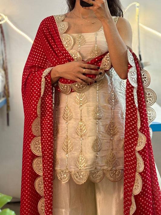Party wear Designer Soft Chinon Embroidery Thread  & Sequence Work Suit