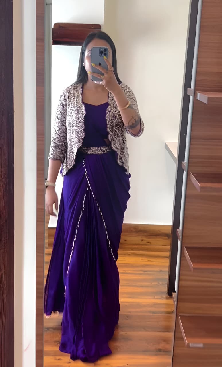 Effortlessly Elegant Chinnon Silk Ready To Were Saree