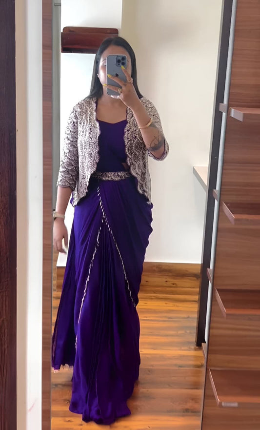 Effortlessly Elegant Chinnon Silk Ready To Were Saree