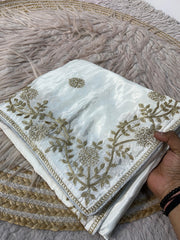 Beautiful Soft Shine Coding Sequence & Butti Work Saree