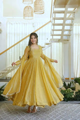 Festive Special Salsa Silk Elegant Gown