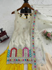 Beautiful Chinon Silk Thread & Sequence Work Suit