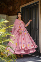 Beautiful Designer Georgette Embroidery & Sequence Work Gown