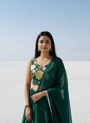 Stunning Traditional Artistry Georgette Crosek Thread & Embroidery Work Lehenga Choli