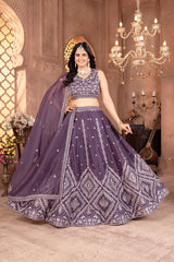 Bridal Special Georgette Embroidery & Sequence Work Lehenga Choli