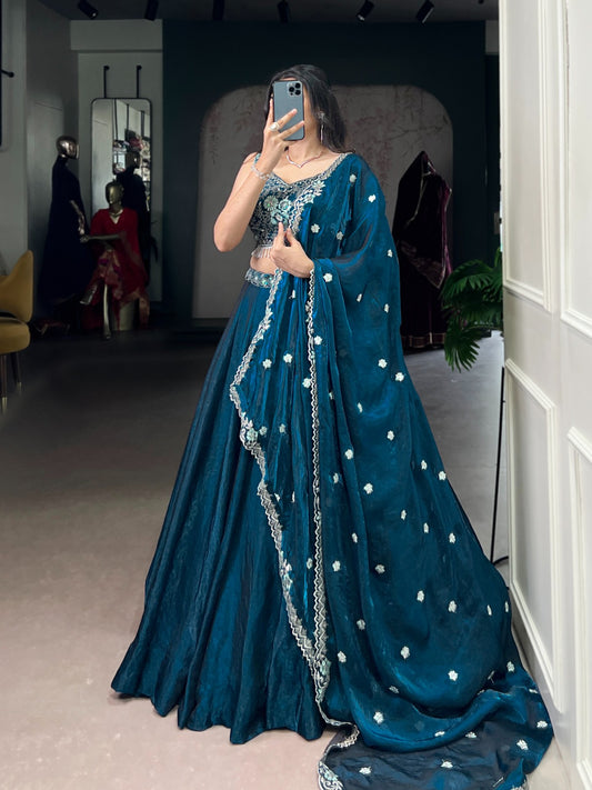 Glamours Fendy Sequence & Thread Embroidery Work Saree