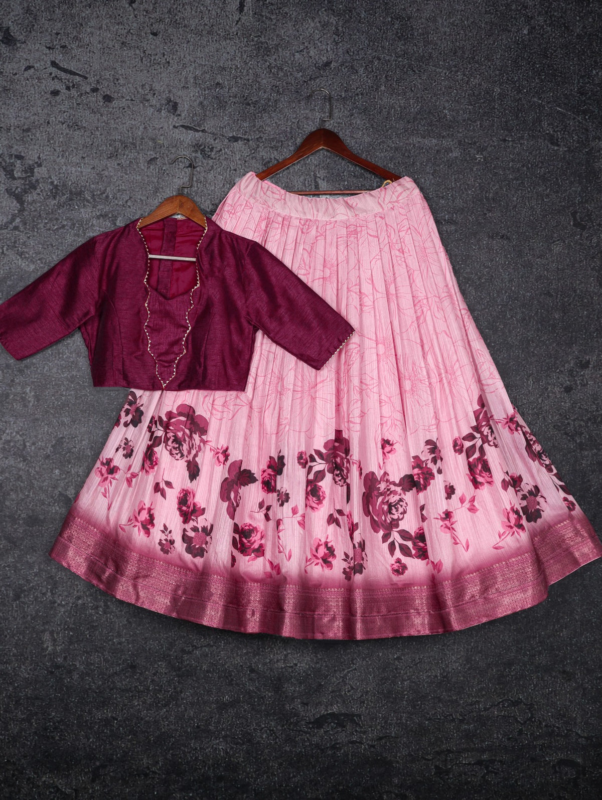 Ethnic Dola Silk Floral Printed Lehenga Choli