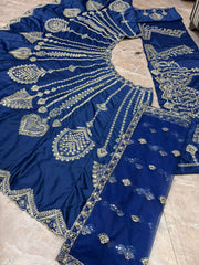 Beautiful Diamond Silk Coding Embroidery & Sequence Work Lehenga Choli