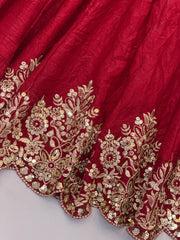 Karwachauth Special  Doremon Crush Silk Embroidery Sequence Work Gown