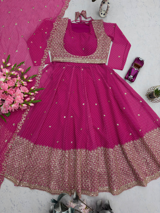 Designer Party Were Georgette Printed Work Gown