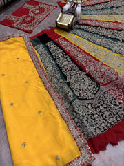 Multi Colour Georgette Sequence Work Lehenga Choli