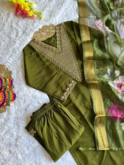 Beautiful Roman Silk Embroidery With Sequence Work Dress
