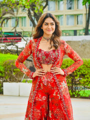 Designer Elegant Tibby Silk Ethnic Wear Sharara Set