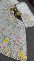 Beautiful Heavy Organza Silk Embroidery Sequence Work Lehenga Choli