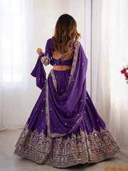 Beautiful Crep Silk Coding Dori With Thread & Sequence Work Lehenga Choli