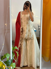 Party wear Designer Soft Chinon Embroidery Thread  & Sequence Work Suit