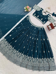Beautiful Designer Georgette Thread With Sequence Work Lehenga Choli
