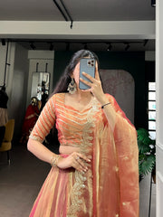 Royal Carika Silk Plain Lehenga Choli