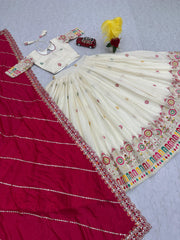 Beautiful Pure Cotton Embroidery Chain Work Lehenga Choli