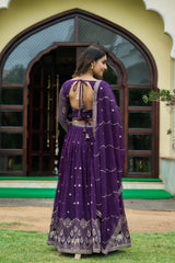Beautiful Georgette Embroidery Work Lehenga Choli